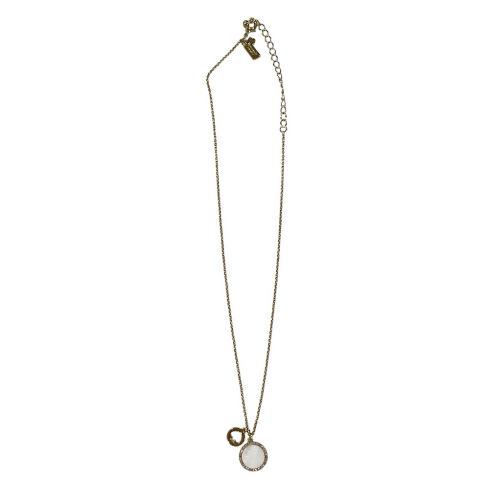 Kate Spade Spot The Spade Pearlescent Pave Charm Pendant Necklace